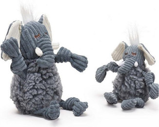 Produktbild von HuggleHounds FlufferKnottie Ellamae Elefant Hundespielzeug