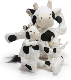 Produktbild von HuggleHounds Tierkuscheltier Hundespielzeug Cow Knottie Größe S