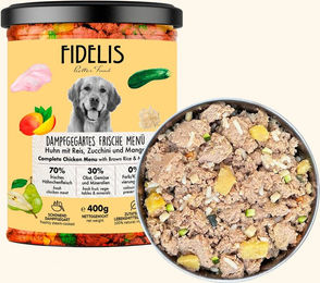 Produktbild von Huhn mit Reis, Zucchini und Mango (400g, im Glas)