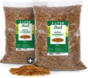 Produktbild von HÜHNER Land Feinkost Mehlwürmer getrocknet 2 x 800g