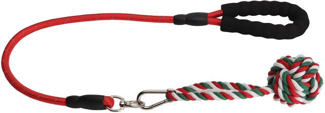 Produktbild von Hund Bungee Zerrspielzeug Interaktiv Langlebig Zahnpflege Baumwolle Haustier Kauspielzeug Seil für Hunde rot