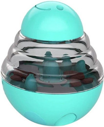 Produktbild von Hund Feeder Spielzeug Tumbler Slow Food Dispenser Pet Feeder Hund Interaktive Trainning Snack Lagerung Leckage Ball Spielzeug blau