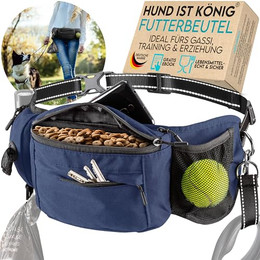 Produktbild von HUND IST KÖNIG Leckerlitasche für Hunde mit Kotbeutelspender und Handyfach
