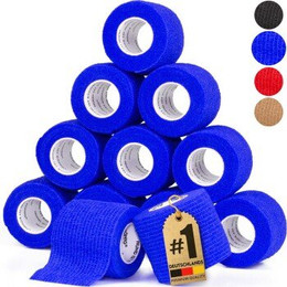 Produktbild von HUND IST KÖNIG Verband selbstklebend, Selbstklebende Bandage für Mensch & Tier (12 Stk)