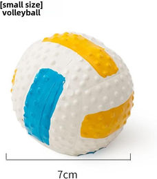 Produktbild von Hund Latex Sound Spielzeug Backenzähne Zähne, Bissfest und Plüschiger Fußball, Kleiner Hund Teddy Training Haustierbedarf