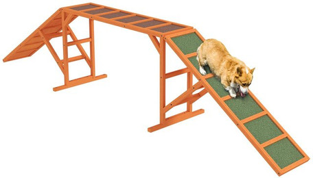 Produktbild von Hunde Agility Steg mit Sicherheitsstange