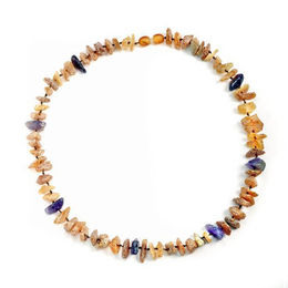 Produktbild von Hunde Bernsteinkette Amethyst