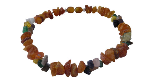 Produktbild von Hunde Bernsteinkette Edelsteinmix Länge 24cm