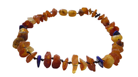 Produktbild von Hunde Bernsteinkette Lapislazuli