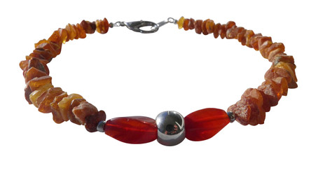 Produktbild von Hunde Bernsteinkette mit Achat Länge 38cm