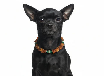 Produktbild von Hunde Bernsteinkette mit Jade Länge 23cm