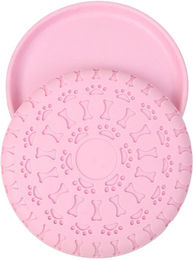 Produktbild von Hunde Frisbee Spielzeug Bissfest Flexibel TPR Haustier Frisbee Schüssel für Wasser Futter Fütterung rosa