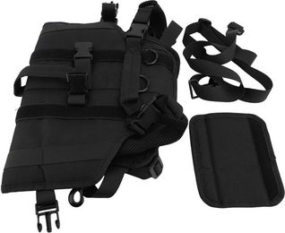 Produktbild von Hunde Geschirr Weste 360 Grad Unterstützung Nylon Abnehmbarer Hinterbeinriemen Atmungsaktive Trainingshunde Weste Schwarz L(for 6.5-9kg) schwarz