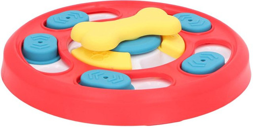 Produktbild von Hunde Leckerli Puzzle Futterspielzeug IQ Training Welpe Stimulierender Leckerli Spender zur Angstlinderung Rot