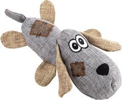 Hunde-Plüschspielzeug Country Dog Nelly braun-grau – Bild 1 von 2