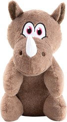 Produktbild von Hunde-Plüschspielzeug Nashorn Henny taupe - 0,75 l