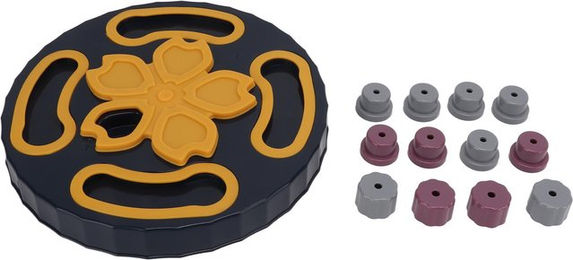 Produktbild von Hunde-Puzzlespielzeug Buntes Design Welpen-Leckerli-Spender für IQ-Training Fressbremse Haustiere