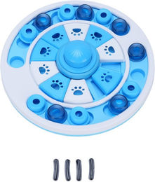 Produktbild von Hunde-Puzzlespielzeug Langsamfresser Stimulieren Haustier-Intelligenz Lustiges Interaktives Leckerli-Trainingsspiel blau