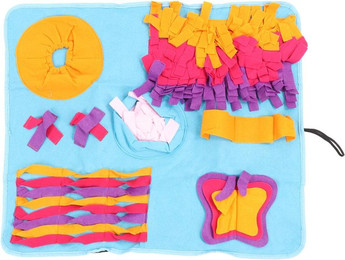 Produktbild von Hunde Schnüffelmatte Waschbar Wiederverwendbar Stoff Haustier Langsame Fütterungsmatte Angstreduktion Hunde Futtersuche