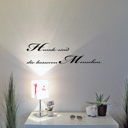 Produktbild von Hunde sind die besseren Menschen.. Wandtattoo Zitat Art.Nr.ZT02