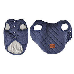 Produktbild von Hunde Steppjacke Fleece Winterjacke Hundemantel blau - 1 Stk.