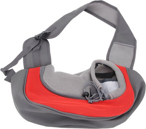 Produktbild von Hunde-Tragetuch Multifunktional Atmungsaktives Netz Sicher Haustier-Tragetasche Handtasche Beutel mit Verstellbarem rot