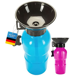 Produktbild von Hunde Trinkflasche mit integriertem Trinknapf 600ml - 600 ml