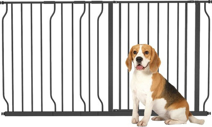 Produktbild von Hunde Türschutzgitter Treppenschutzgitter 75-145 cm Schwarz