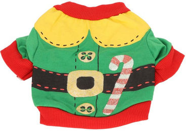 Produktbild von Hunde Weihnachts-Shirt Weich Polyester Elastisch Atmungsaktiv Schweißabsorption Haustier Weihnachts-Outfit für S(for 2-4kg)