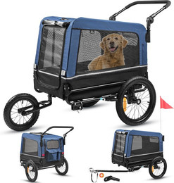 Produktbild von Hundeanhänger 3in1 Fahrradanhänger, Hundebuggy, Jogger für Hunde