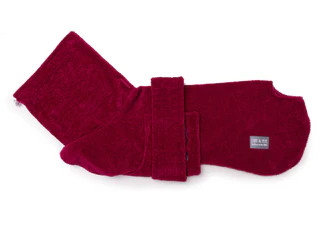 Produktbild von Hundebademantel aus Bambusfaser Magenta - L