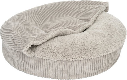 Produktbild von Hundebett Flocke Ersatzbezug Ø 90 cm hellgrau mit Kuscheldecke