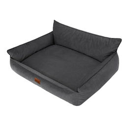 Hundebett Haustierbett Hundeliege Kissen Sofa Hundematratze Dunkel Anthrazit XL – Bild 1 von 8
