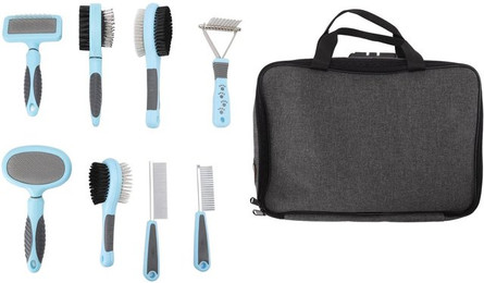 Produktbild von Hundebürsten-Kamm-Set 8 in 1 Multifunktions-Entfilzungs-Offene Knoten Katzenhaarbürsten-Kamm-Set für Katzen Hunde