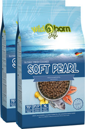 Produktbild von Hundefutter getreidefrei mit 7 Sorten Fisch Doppelpack 2 x 12 kg Trockenfutter WILDBORN Soft Pearl