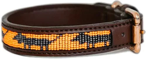 Produktbild von Hundehalsband mit handgemachten Perlen Kentucky