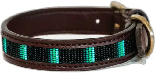 Produktbild von Hundehalsband mit handgemachten Perlen Kentucky