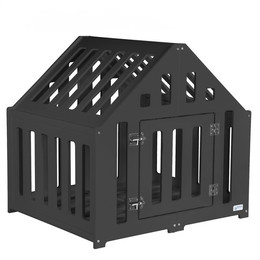 Produktbild von Hundehütte aus Holz, Hundekäfig, Tierhaus im edlen Design, komfortabel, indoor