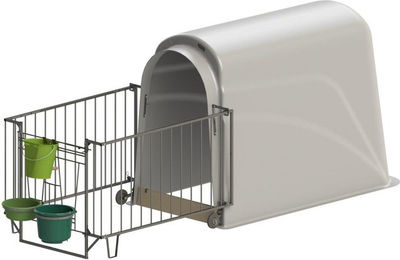 Produktbild von Hundehütte mit leichtem Gehege Kerbl PE UV+