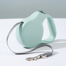 Produktbild von Hundeleine, einfarbig, einfache automatische Hundeleine, mittelgroße und kleine Hunde, automatische Teleskop-Leine, Hundekette, Heimtierbedarf