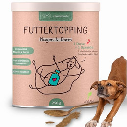 Produktbild von Hunderunde Futtertopping - Magen & Darm - Verdauung, Darmgesundheit, Ballaststoffe, Präbiotikum 250 g