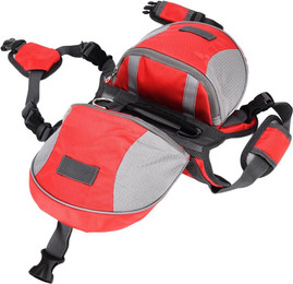 Produktbild von Hundesatteltasche, verstellbar, für Reisen, Hunde, Rucksack mit Seitentaschen für kleine, mittelgroße und große Hunde M