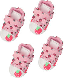 Produktbild von Hundeschuhe Rutschfest Atmungsaktiv Canvas Niedliche Erdbeer-Hundestiefel für Kleine Hunde Teddy Bichon Number 2