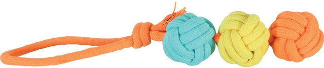 Produktbild von Hundespielzeug aus Seil mit 3 Bällen Zolux Twist