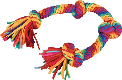 Produktbild von Hundespielzeug aus Seil mit 4 Knoten Zolux Rainbow