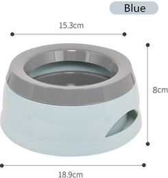 Produktbild von Hundetrinknapf mit Schwimmplatte und Anti-Rutsch-Boden blau - 750 ml