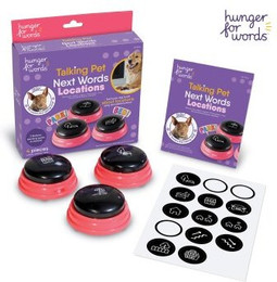 Produktbild von Hunger for Words Talking Pet Next Words Locations – 3-teiliges Set mit beschreibbaren Sprachtasten für Hunde