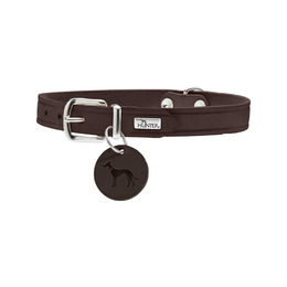 HUNTER Aalborg Halsband für Hunde Leder Dunkelbraun 37 XS-S – Bild 1 von 9