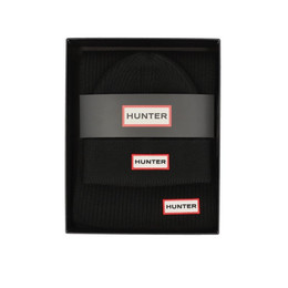 Produktbild von Hunter Boots Unisex Set Mütze und Schal Jura Schwarz