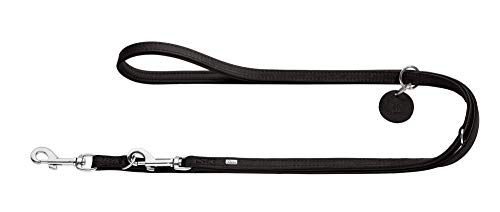 HUNTER Comfort Verstellbare Hundeführleine aus Leder schwarz - 200 cm – Bild 1 von 3